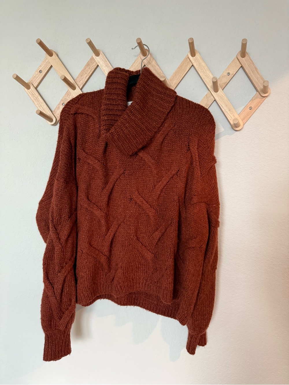 MADEWELL Rust Cowl Neck Sweater